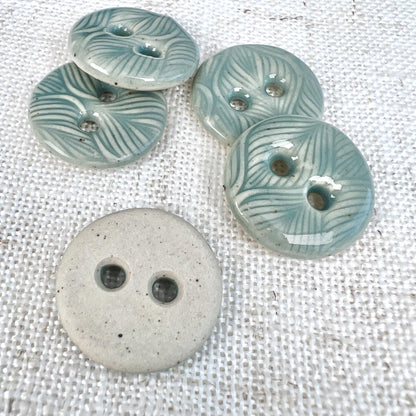 Grey Ceramic Buttons for Sewing Handmade Button Set