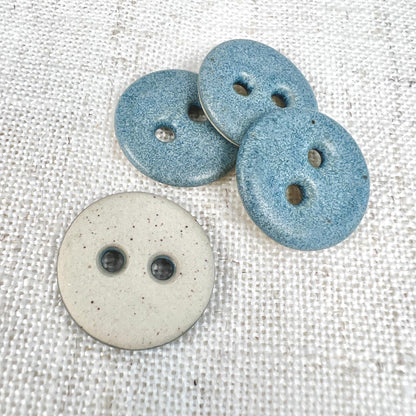 Blue Ceramic Buttons for Sewing Handmade Button Set