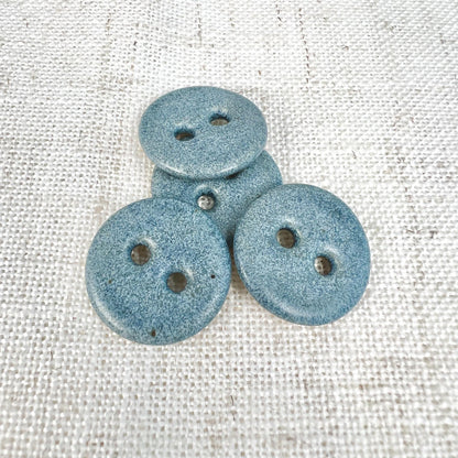 Blue Ceramic Buttons for Sewing Handmade Button Set