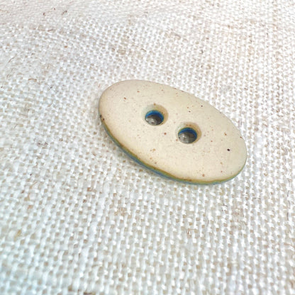 Oval Ceramic Buttons Blue Sewing Handmade Button Set