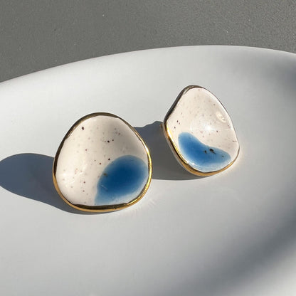 Speckled Stoneware Stud Earrings