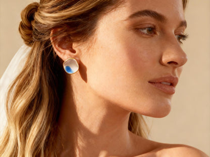 Speckled Stoneware Stud Earrings