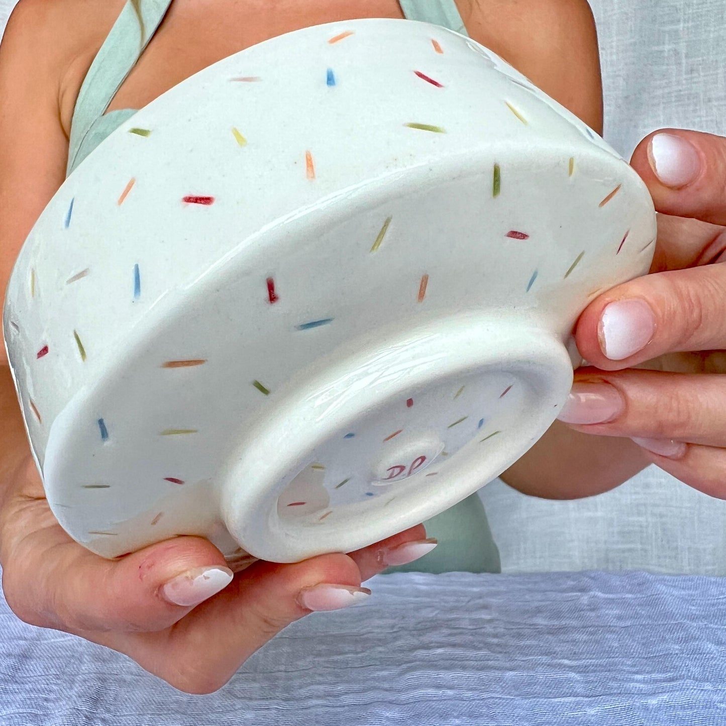 Confetti Porcelain Ikebana Bowl