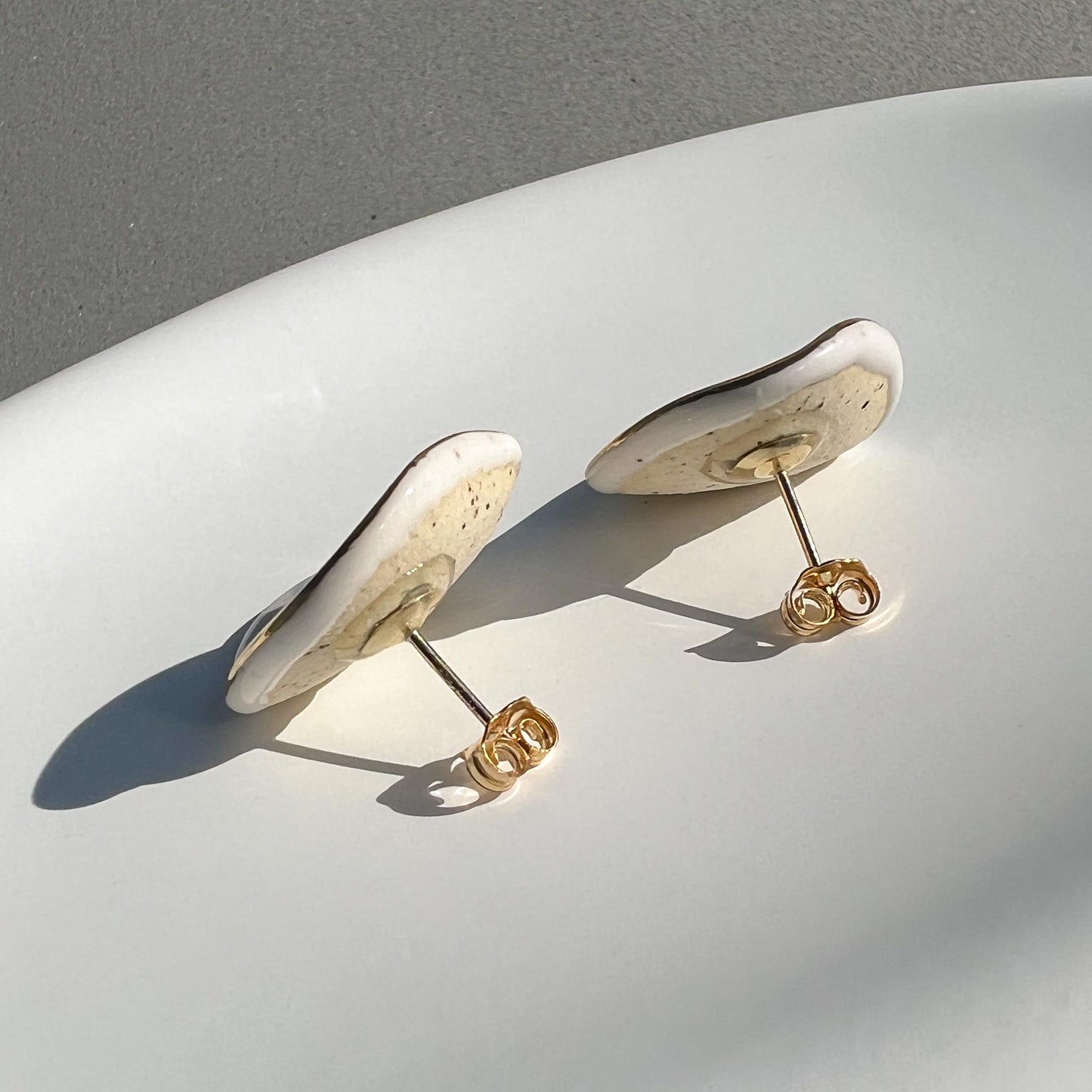 Speckled Stoneware Stud Earrings