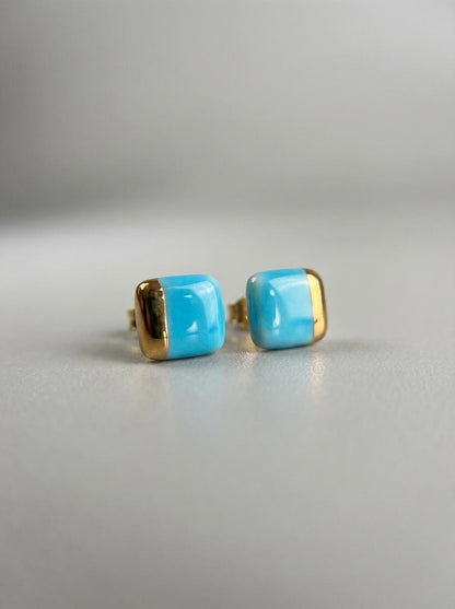 Porcelain Square Stud Earrings