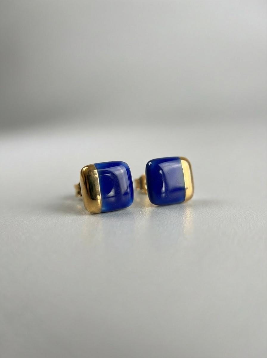 Porcelain Square Stud Earrings