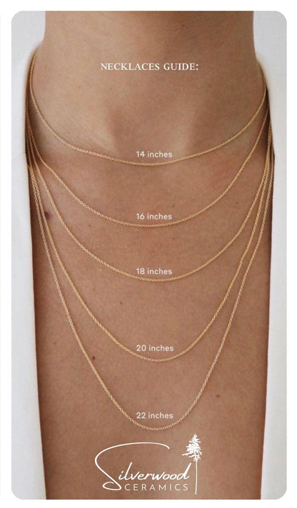 Gold-Rimmed Porcelain Heart Pendant Necklace