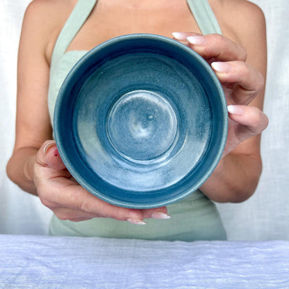 Satin Oribe Ikebana Bowl with Ancient Copper Foot