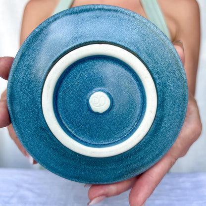 Satin Oribe Ikebana Bowl with Ancient Copper Foot