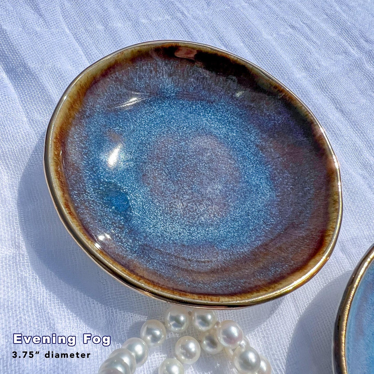 22k Gold-Rimmed Ceramic Ring Dishes