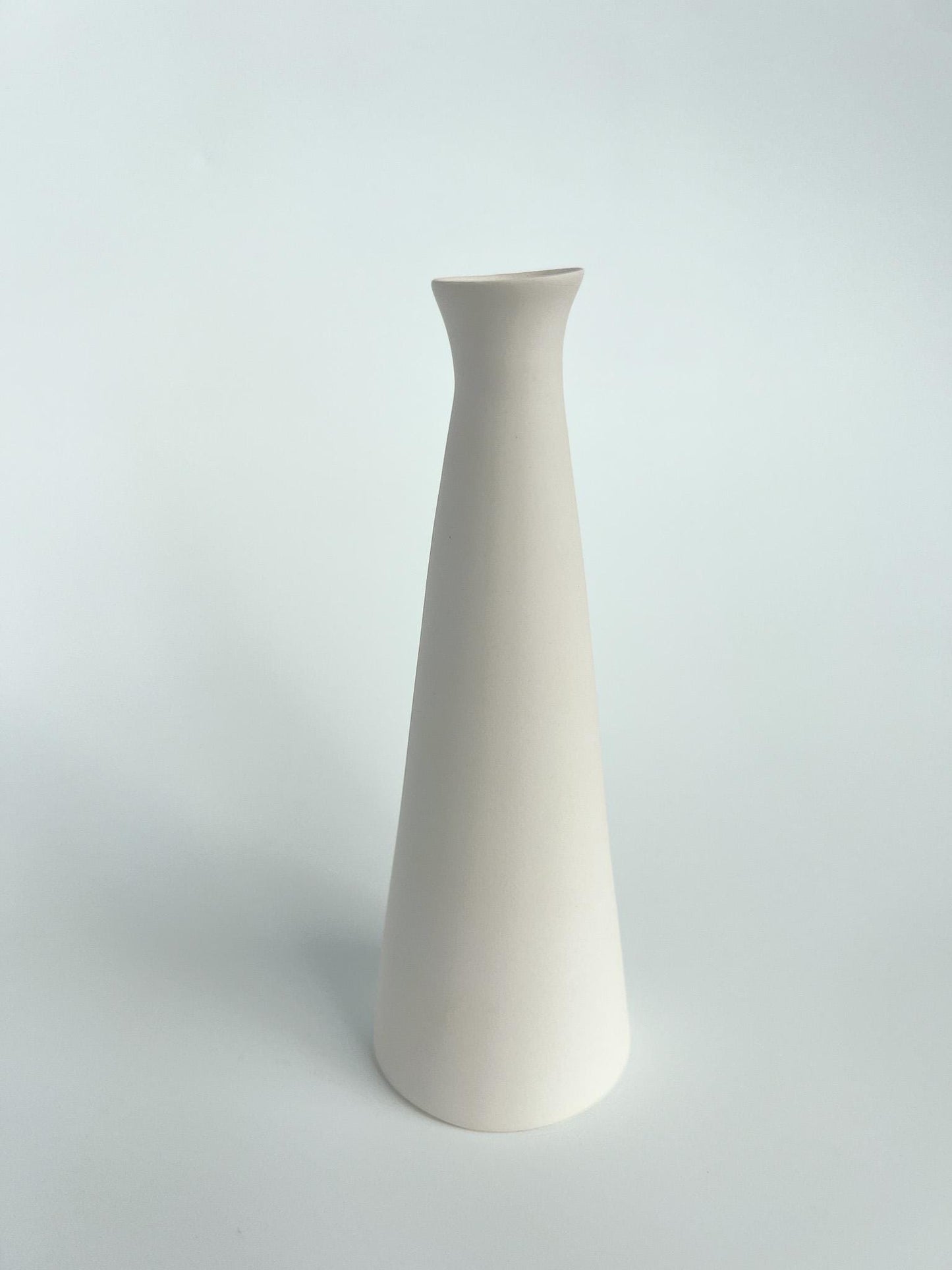 Raw White Porcelain Bud Vase