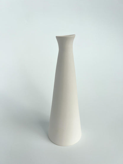Raw White Porcelain Bud Vase