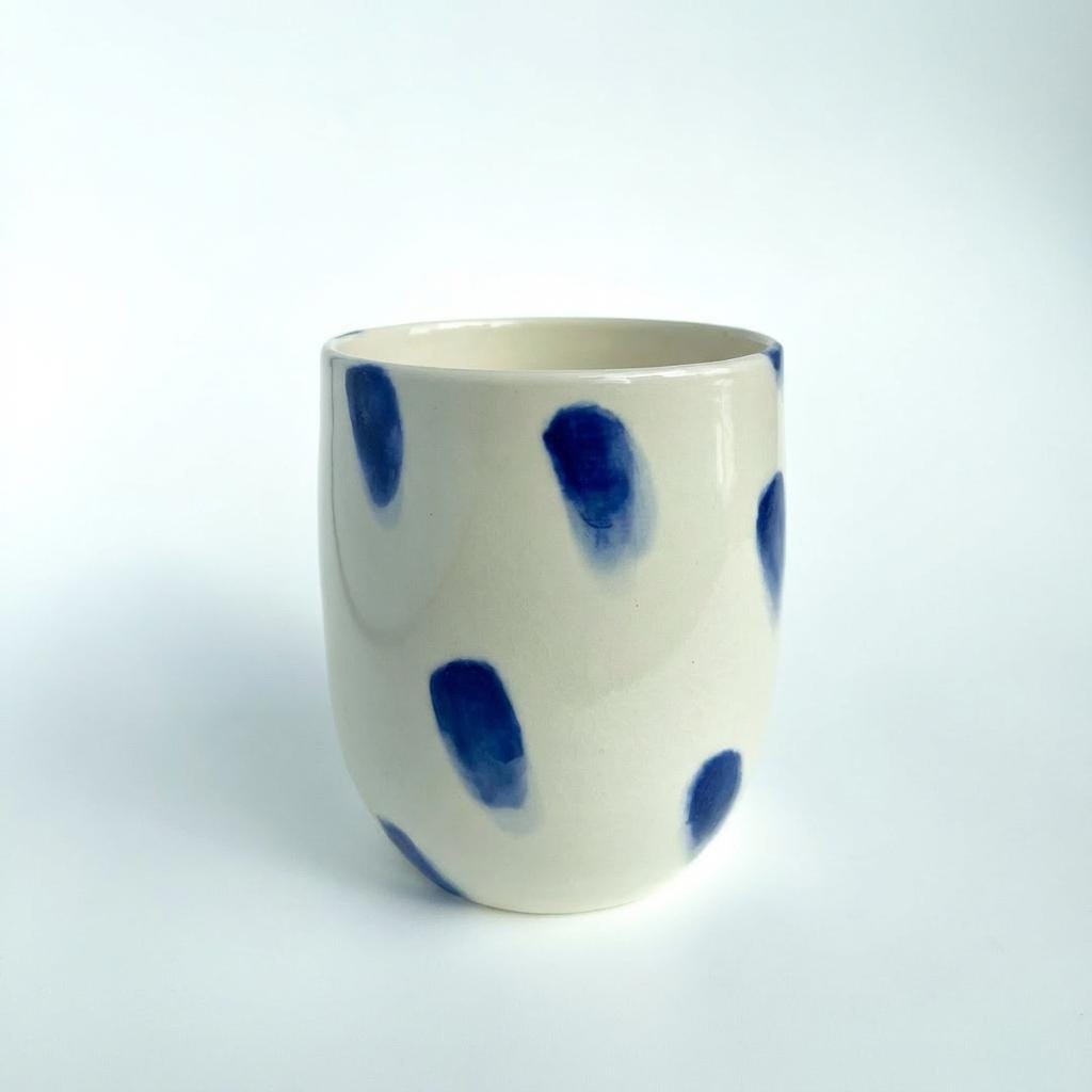 Blue White Ceramic Vase Handmade Pottery Gift