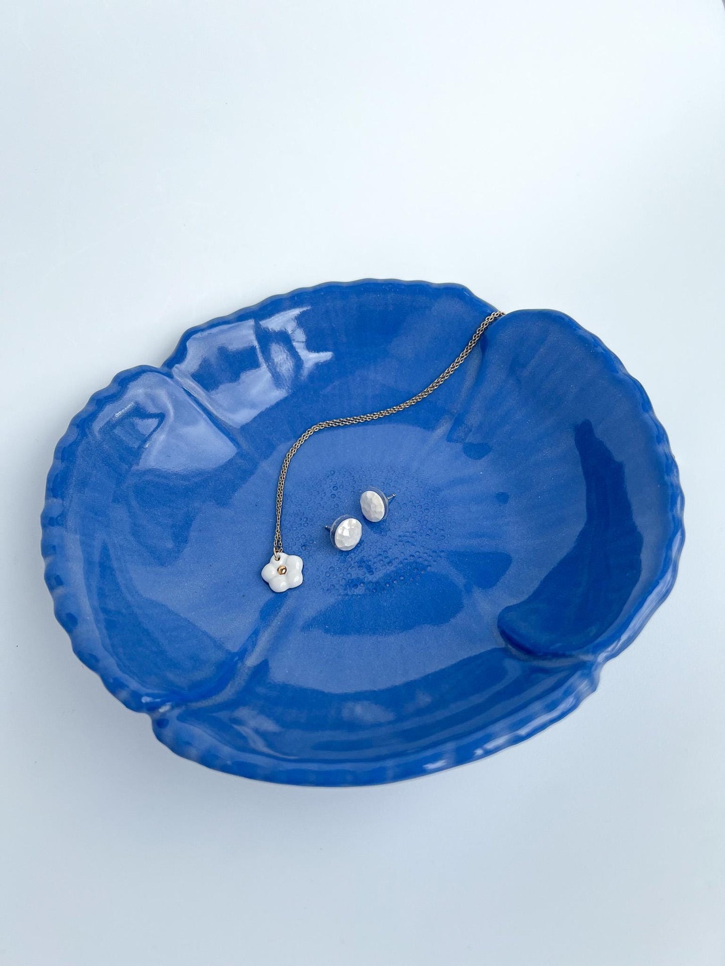 Wedgwood Blue Porcelain Poppy Bowl