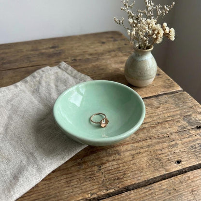 Jade & Snow Porcelain Ring Dish