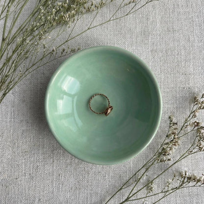 Jade & Snow Porcelain Ring Dish