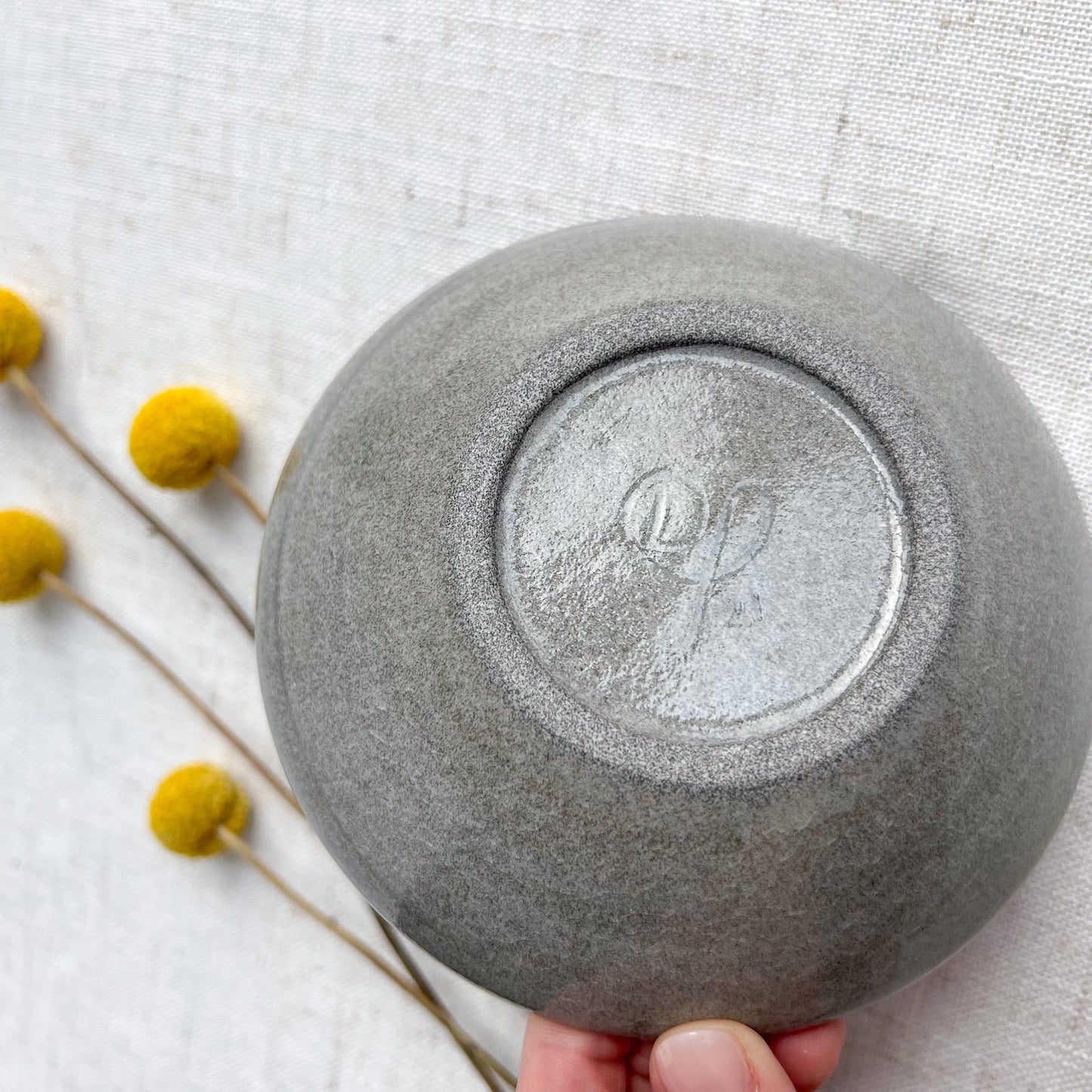 Grey Granite Stoneware Trinket Dish
