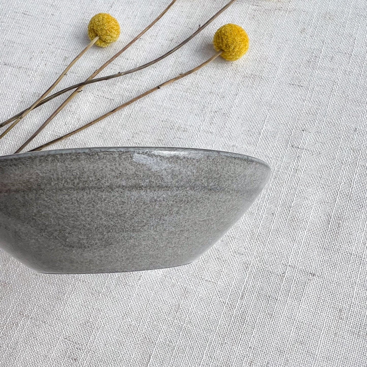 Grey Granite Stoneware Trinket Dish