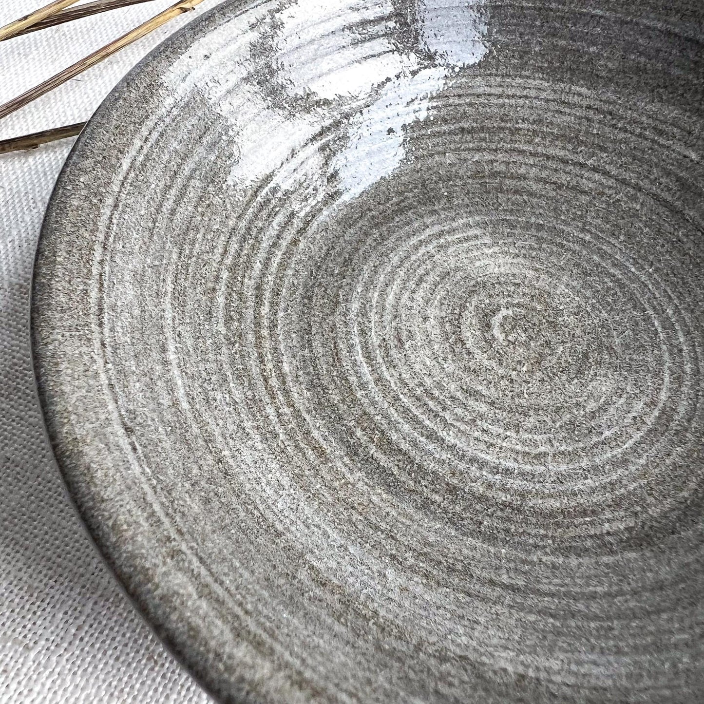 Grey Granite Stoneware Trinket Dish