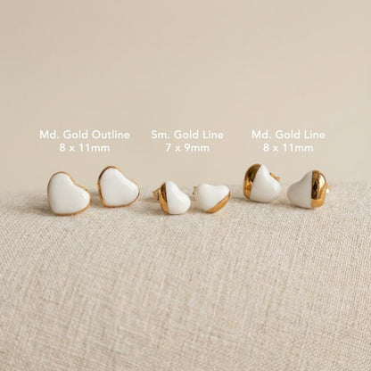 Ceramic Heart Earrings