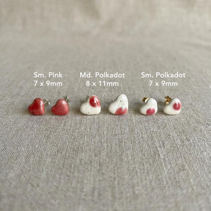 Ceramic Heart Earrings