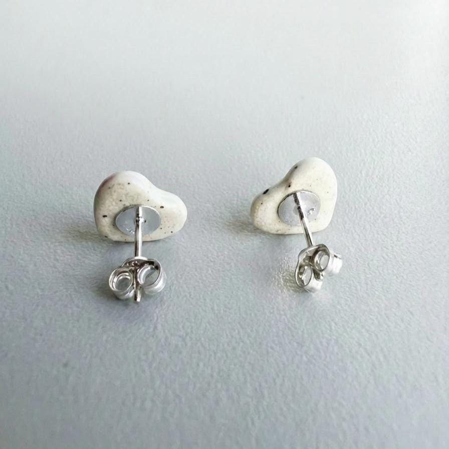 Ceramic Heart Earrings