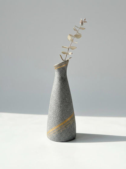 Grey Granite Clay Bud Vases