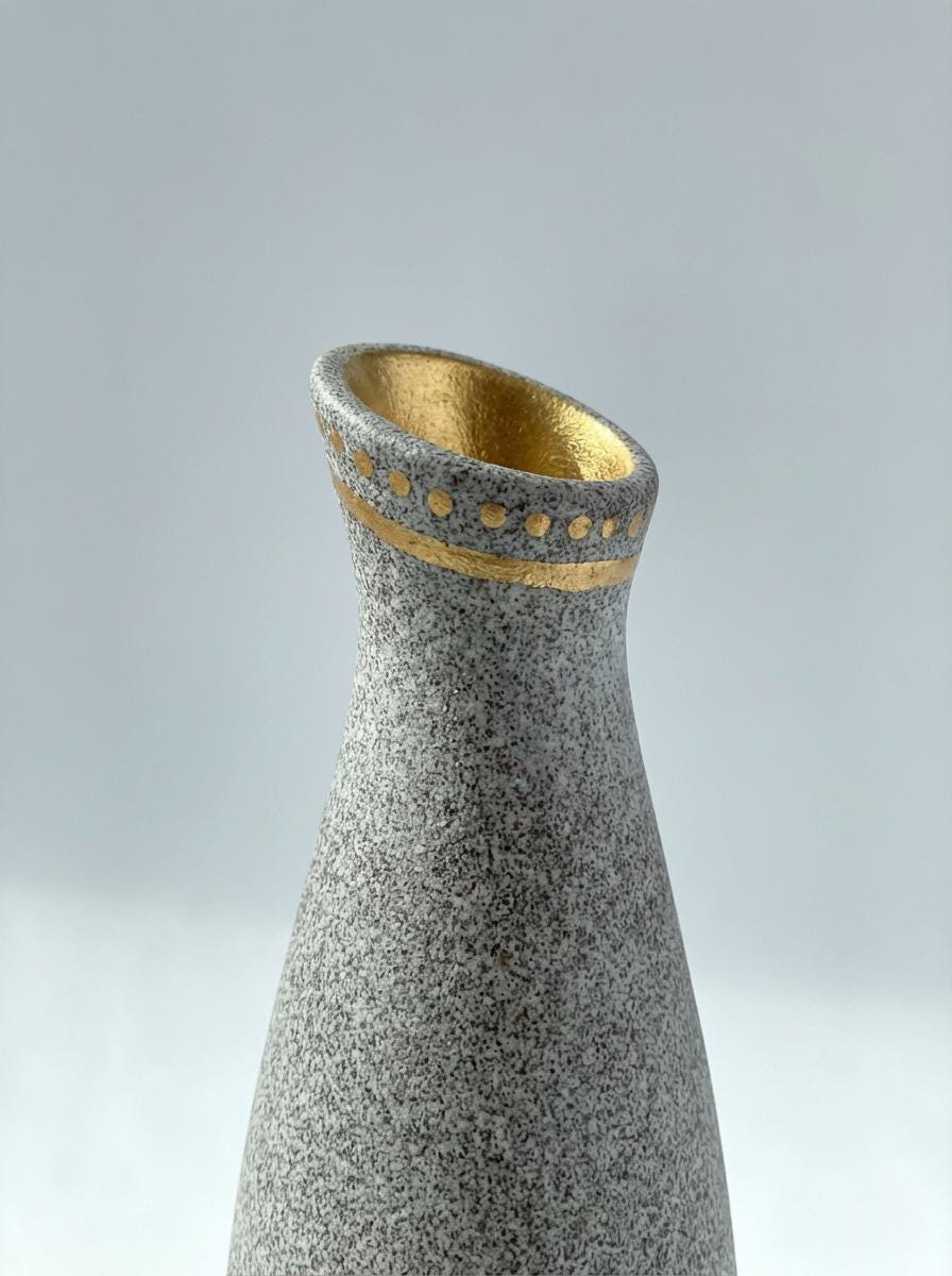 Grey Granite Clay Bud Vases