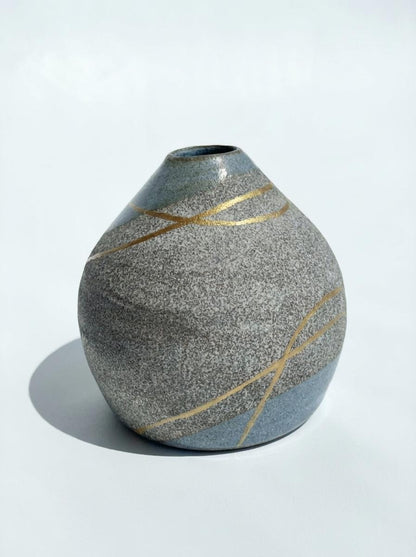 Grey Granite Clay Bud Vases