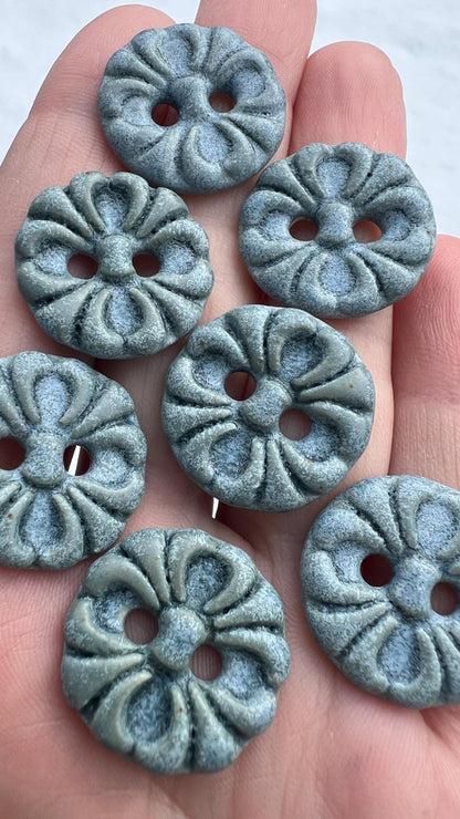 Ceramic Buttons Handmade Unique Decorative Flower Sewing Buttons