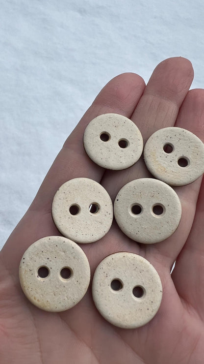 Iron Brown Ceramic Buttons for Sewing Handmade Button Set
