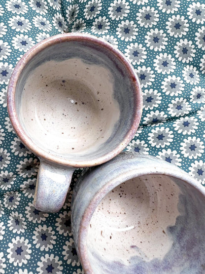 Lavender-Blue Speckled Stoneware Mug