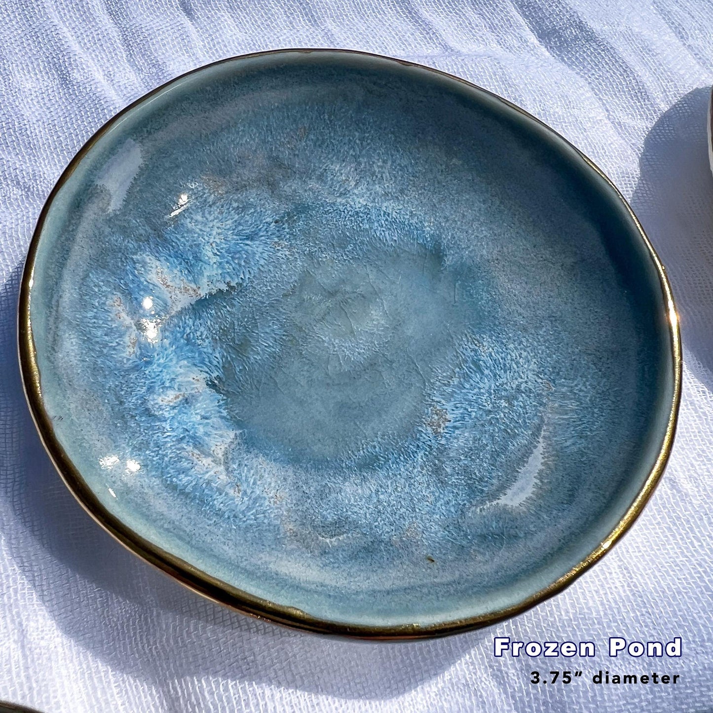 22k Gold-Rimmed Ceramic Ring Dishes