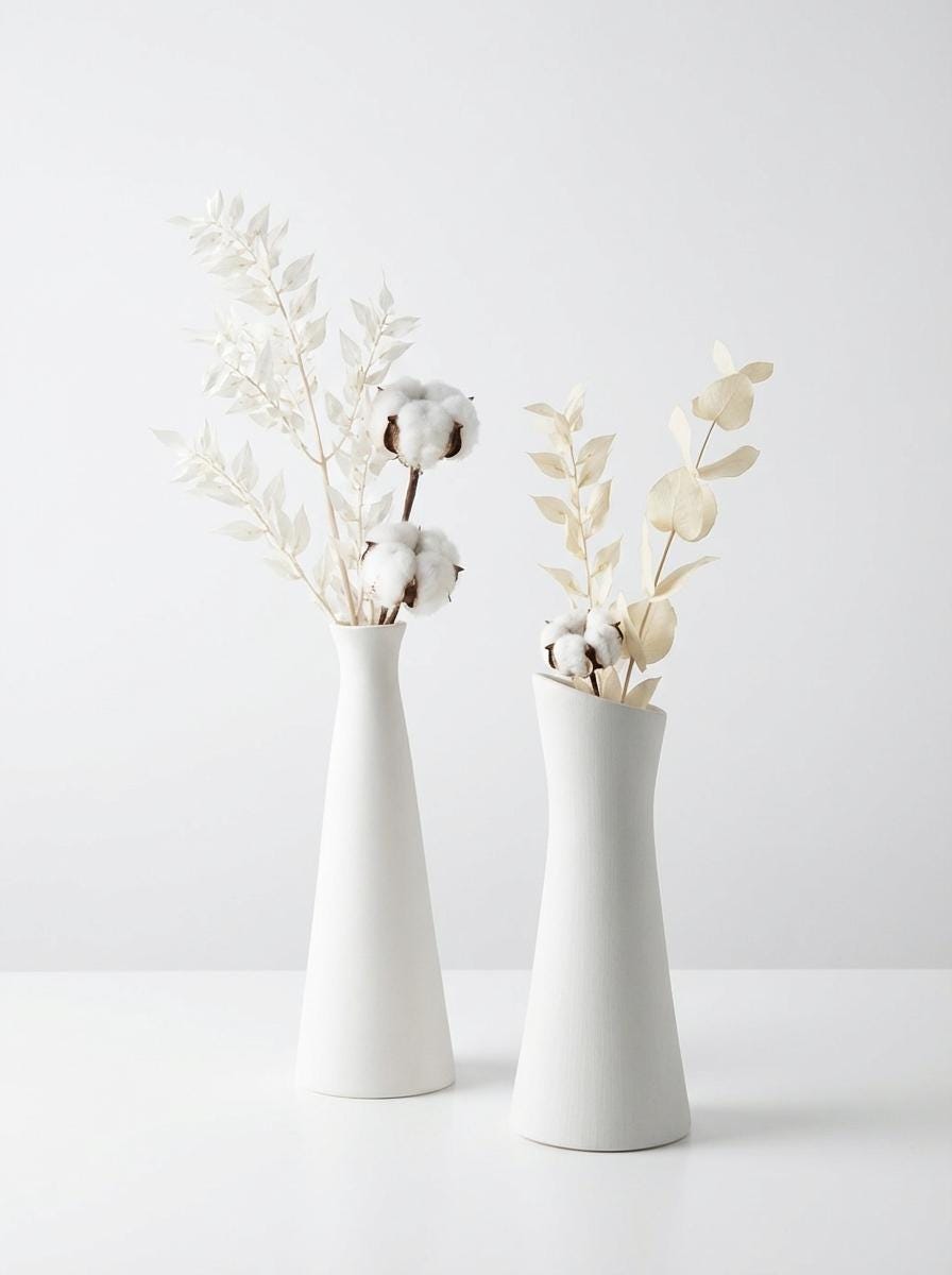 Raw Porcelain Bud Vase