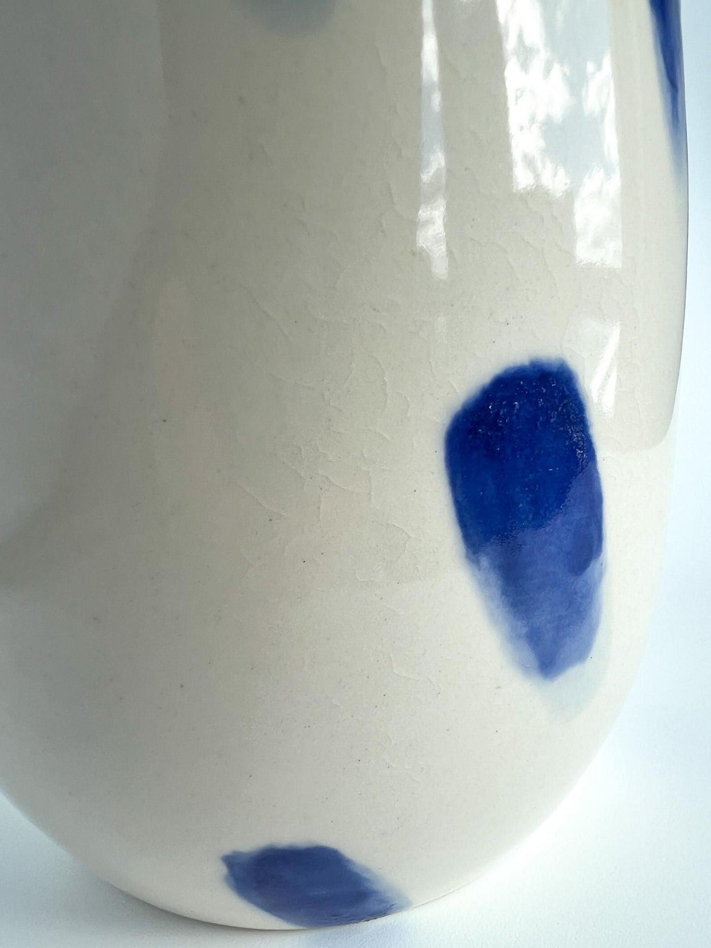 Blue White Ceramic Vase Handmade Pottery Gift