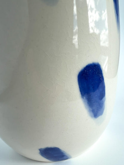 Blue White Ceramic Vase Handmade Pottery Gift