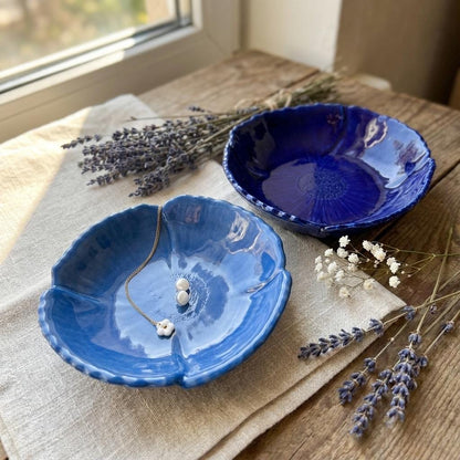 Wedgwood Blue Porcelain Poppy Bowl