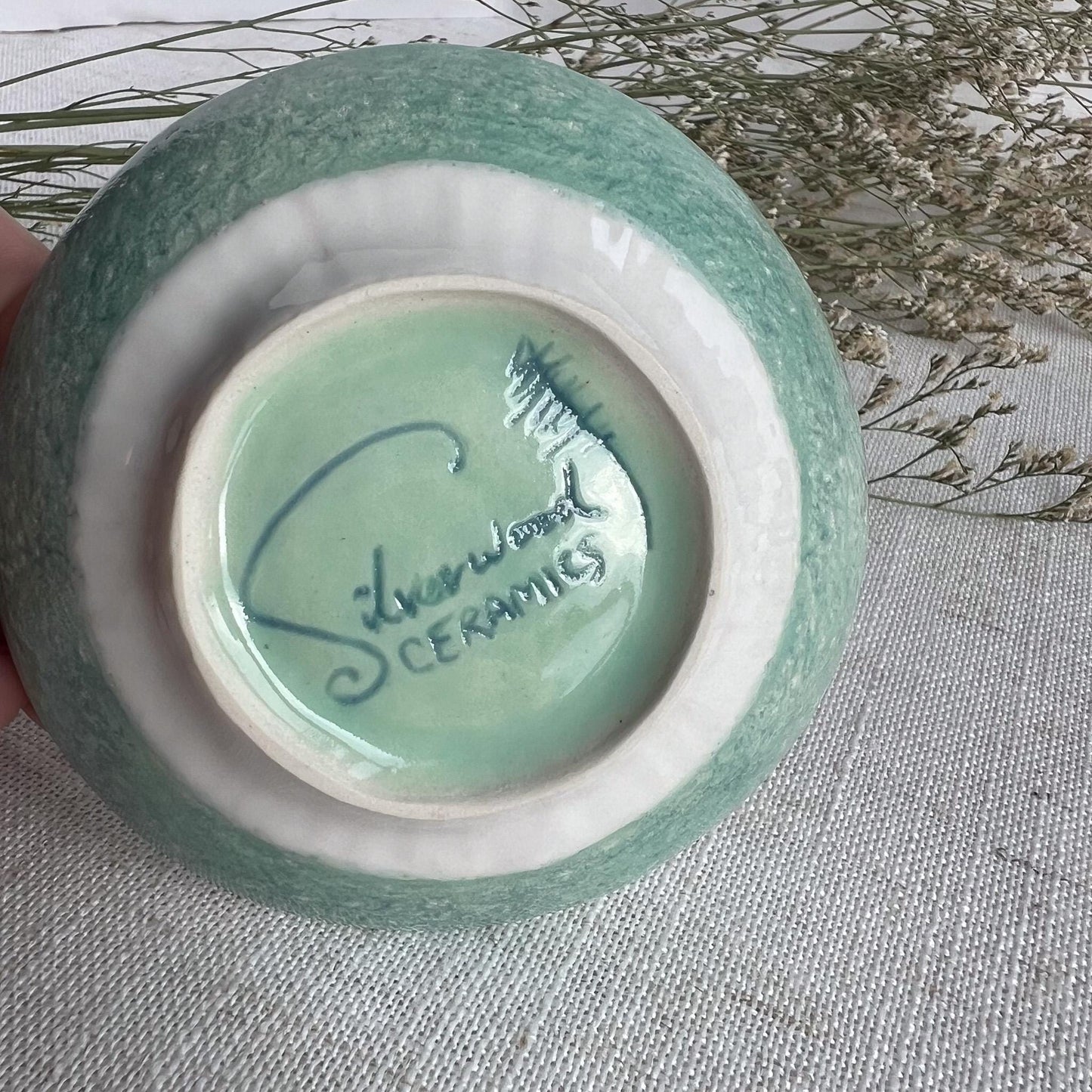 Jade & Snow Porcelain Ring Dish