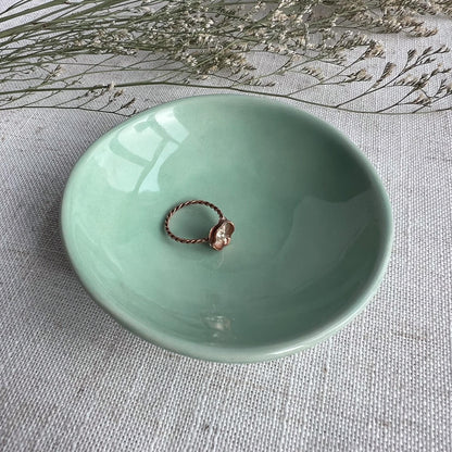 Jade & Snow Porcelain Ring Dish