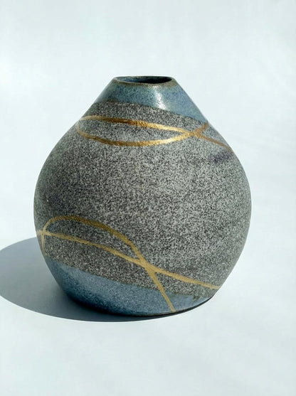 Grey Granite Clay Bud Vases