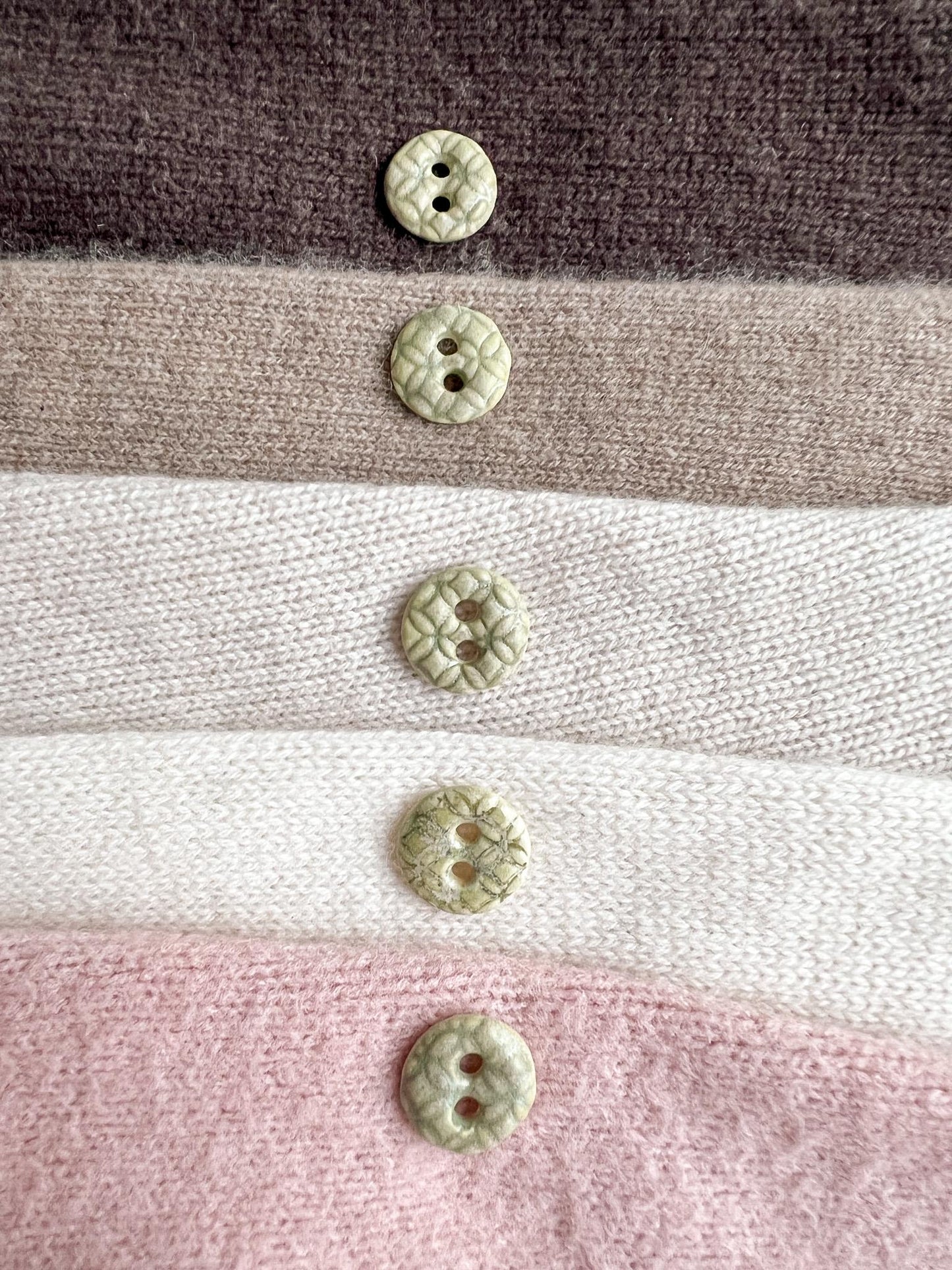 Green Ceramic Buttons for Sewing Handmade Button Set