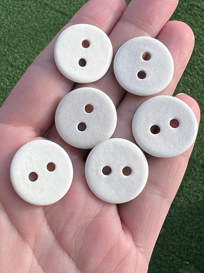 Green Ceramic Buttons for Sewing Handmade Porcelain Button Set