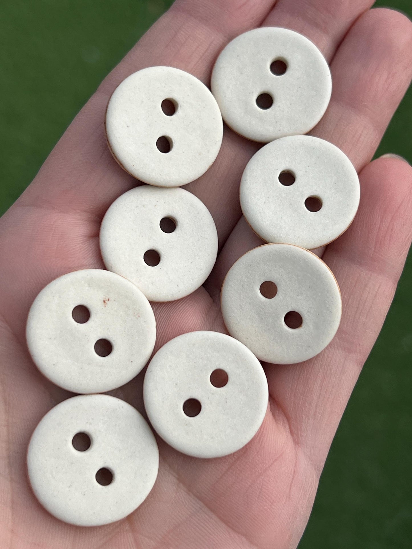 Cashmere Cream Porcelain Buttons - Set of 5