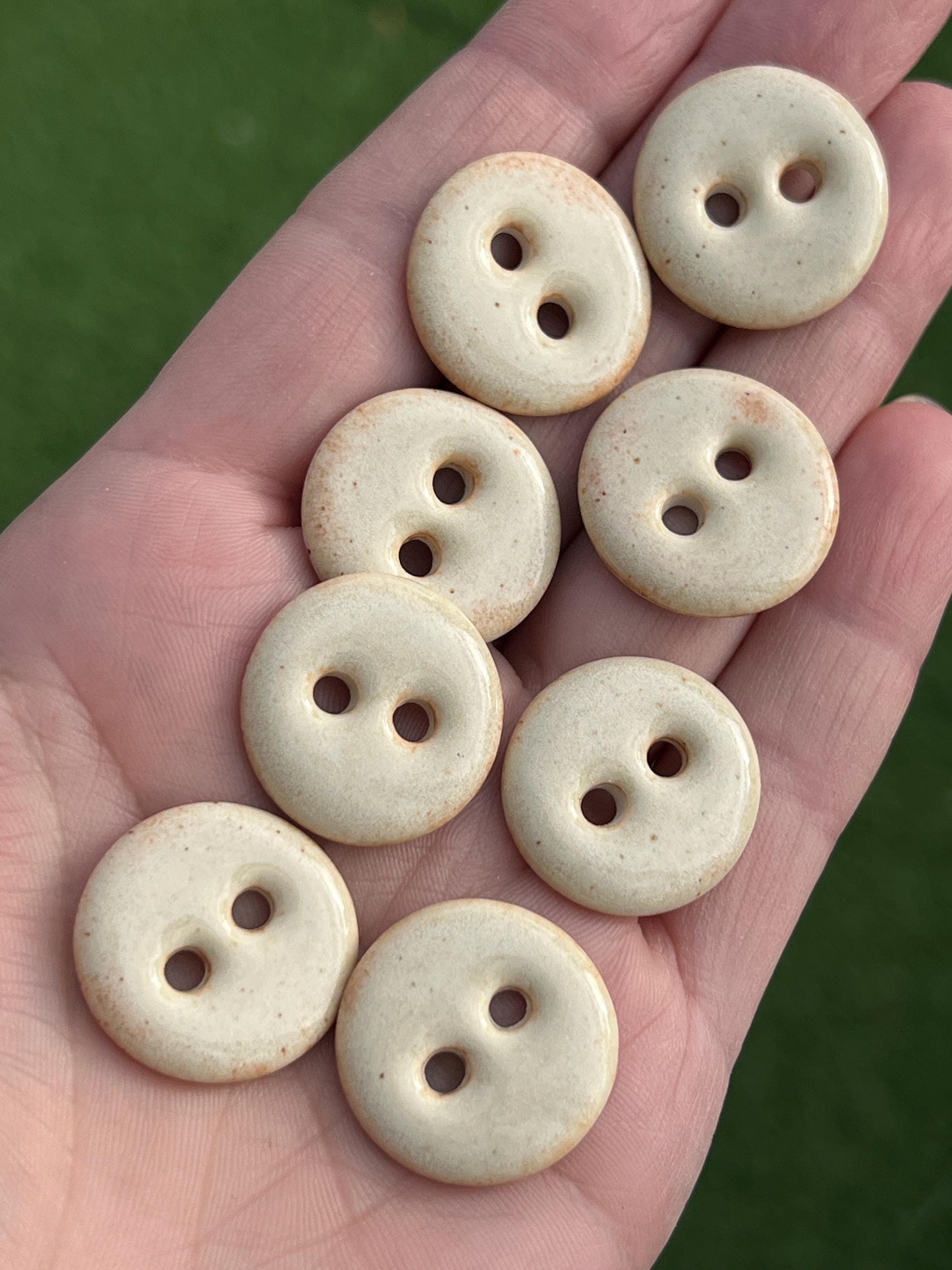 Cashmere Cream Porcelain Buttons - Set of 5