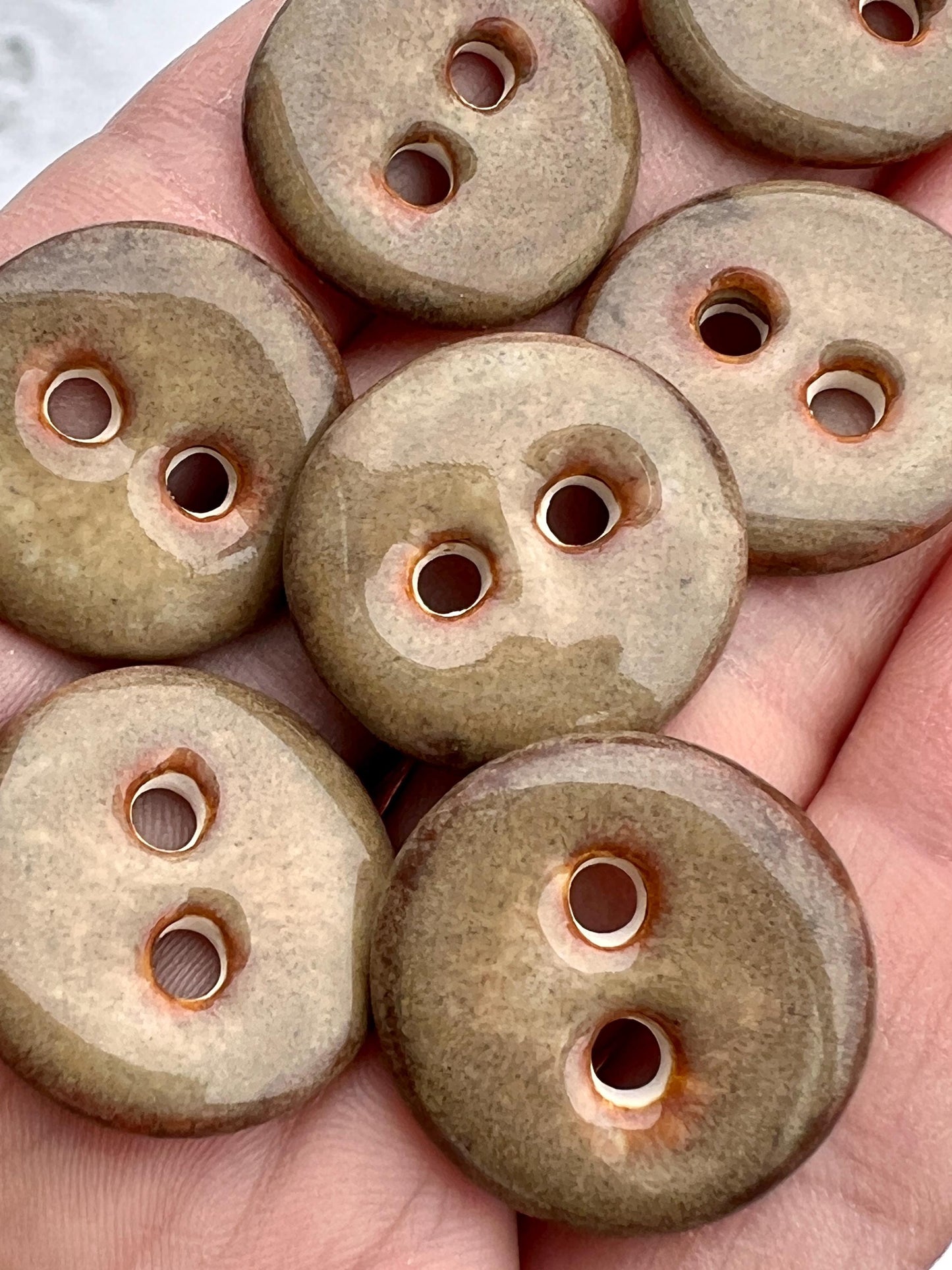 Brown Ceramic Buttons For Sewing Knitting Notions