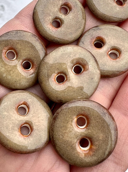 Brown Ceramic Buttons For Sewing Knitting Notions
