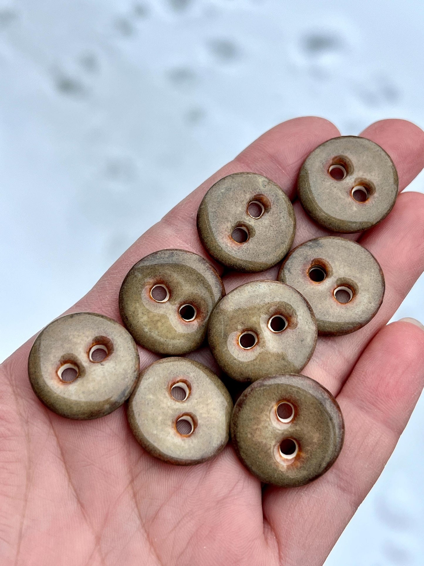 Brown Ceramic Buttons For Sewing Knitting Notions