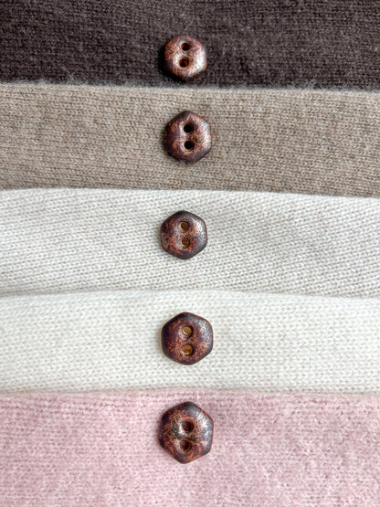 Handmade Copper Ceramic Buttons Sewing Knitting Decorative Notions