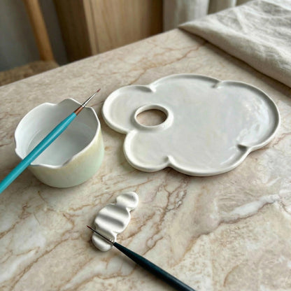 Ceramic Paint Palette Watercolor Color Palette Art Supplies Gift for Artists