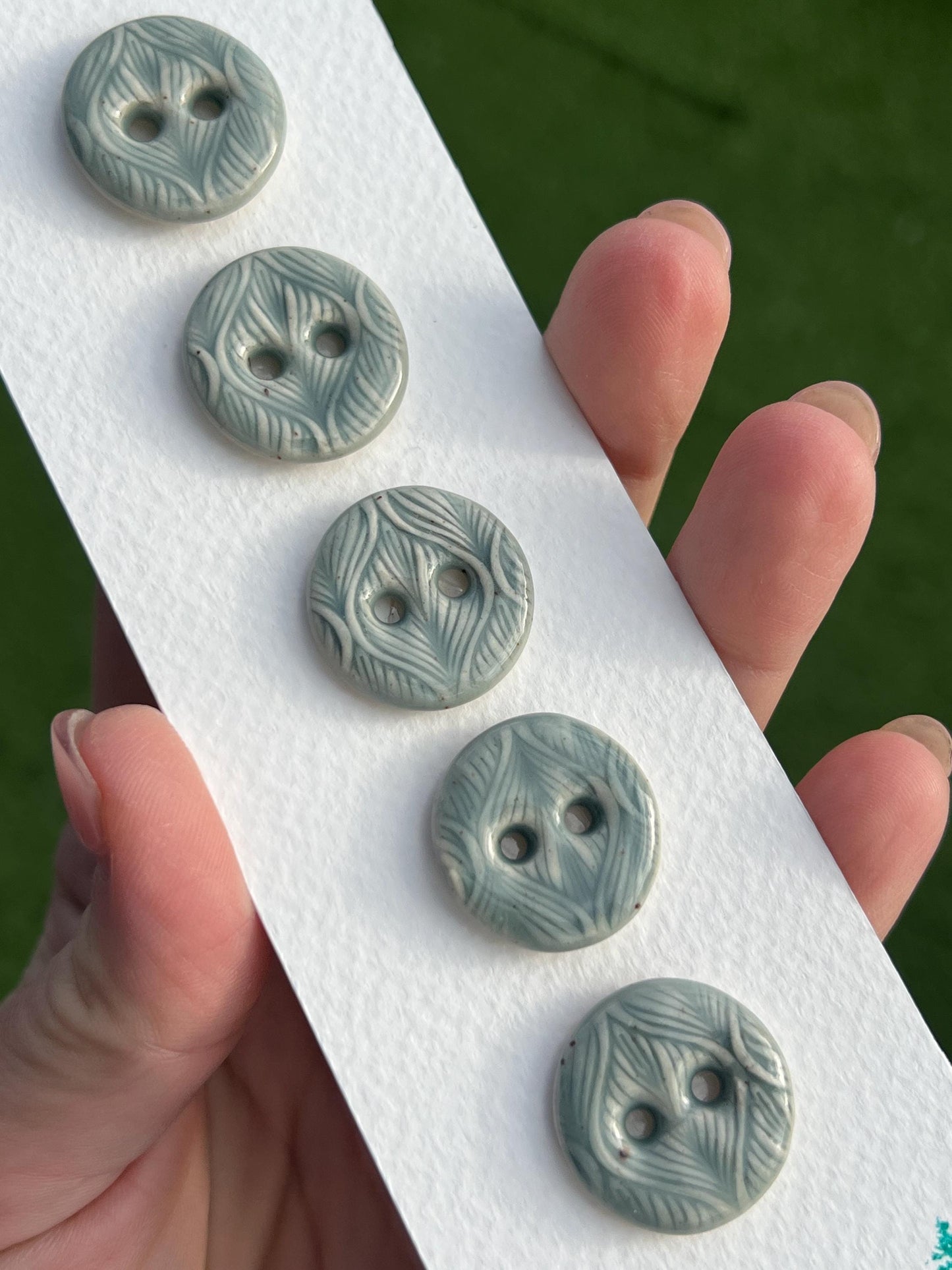 Grey Ceramic Buttons for Sewing Handmade Button Set